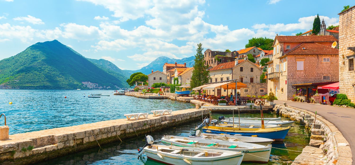 Die Stadt Perast, Montenegro